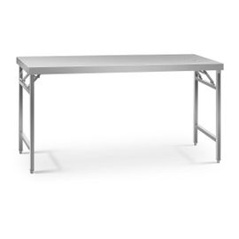 Table De Travail Pliante 60 X 180 Cm Capacité De 230 Kg Inox Helloshop26 14_0003709
