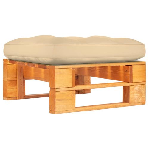 Vidaxl Pouf Palette De Jardin Marron Miel Bois De Pin Imprégné
