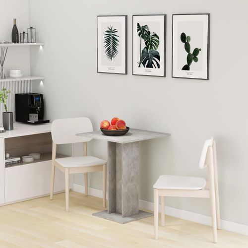 Vidaxl Table De Bistro Gris Béton 60x60x75 Cm Aggloméré