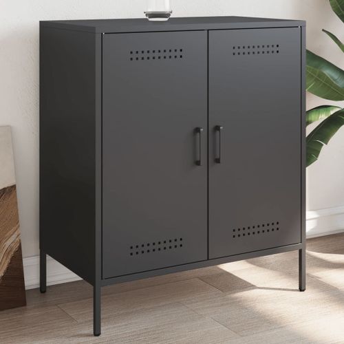 Vidaxl Buffet Noir 68x39x79 Cm Acier