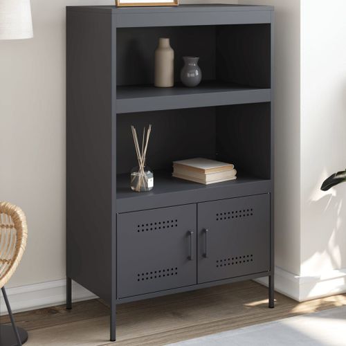 Vidaxl Buffet Haut Anthracite 68x39x113 Cm Acier