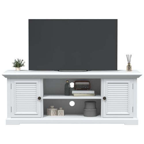 Vidaxl Meuble Tv Blanc 110x30x41 Cm Bois D'ingénierie