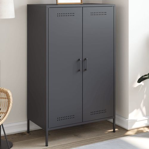Vidaxl Buffet Haut Anthracite 68x39x113 Cm Acier