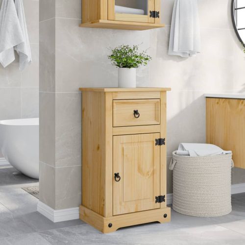 Vidaxl Armoire De Salle De Bain Corona 45x33x80 Cm Bois De Pin Massif