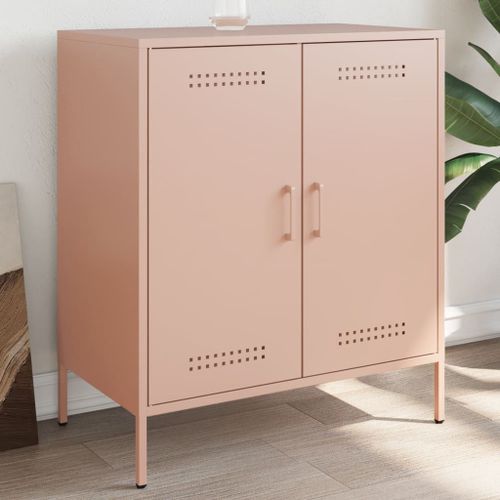 Vidaxl Buffet Rose 68x39x79 Cm Acier