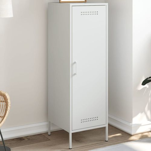 Vidaxl Buffet Haut Blanc 36x39x113 Cm Acier