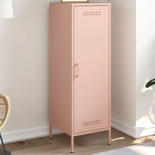 Vidaxl Buffet Haut Rose 36x39x113 Cm Acier