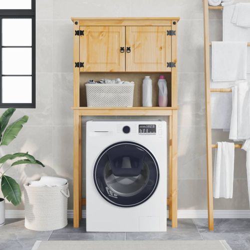 Vidaxl Armoire Pour Machine À Laver Salle De Bain Corona Pin Massif