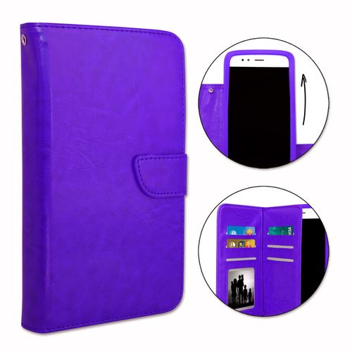 Etui Housse Folio Pour Nokia 1.4 Format Portefeuille Éco-Cuir - Double Clapet Intérieur Porte Cartes Fermeture Magnétique - Violet