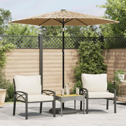 Vidaxl Parasol De Jardin Avec Mât En Acier Marron 223x223x213 Cm