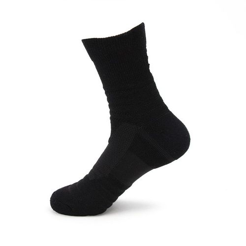 Chaussettes De Course Antidérapantes Pour Hommes Et Femmes, Antidérapantes, Respirantes, Évacuent L'humidité, Épaisses, Noires, Sans Couture, Athlétisme