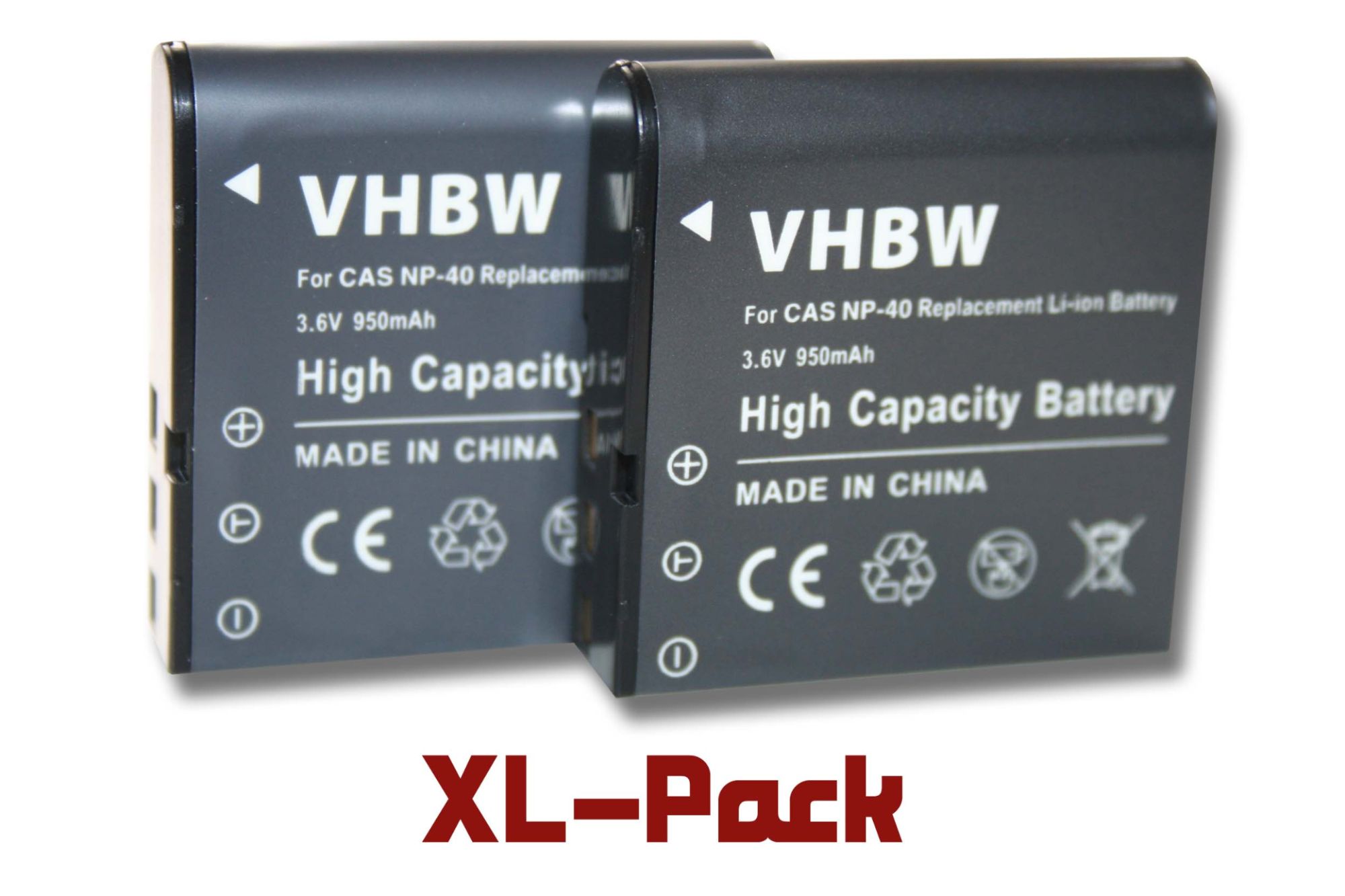 vhbw 2x Batteries compatible avec Kodak Pixpro AZ525, AZ525 Astro Zoom, AZ526, AZ526 Astro Zoom appareil photo reflex (950mAh, 3,6V, Li-ion)