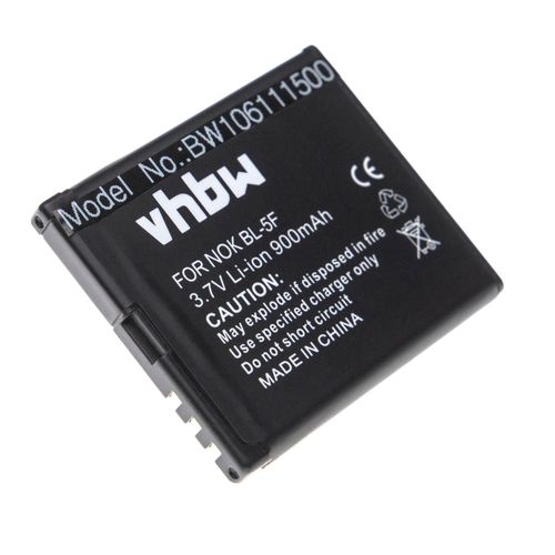 Vhbw Batterie Compatible Avec Nokia N96, X5-01, X5-Scdma Smartphone (900mah, 3,7v, Li-Ion)