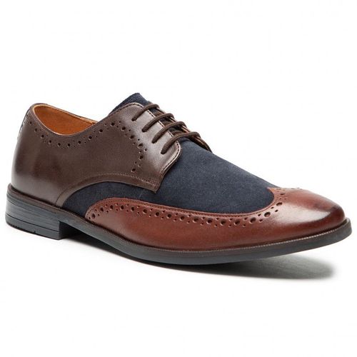 Derbies Clarks Stanford Limit 261565977 Bleu Marine Marron