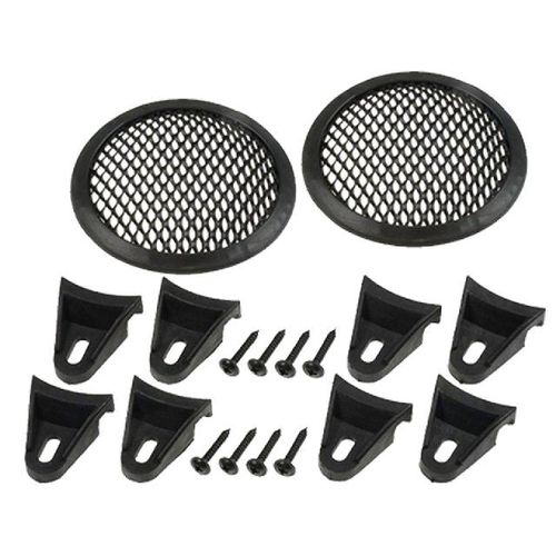 Grilles de haut-parleur 10cm Noir Perforation en elipse