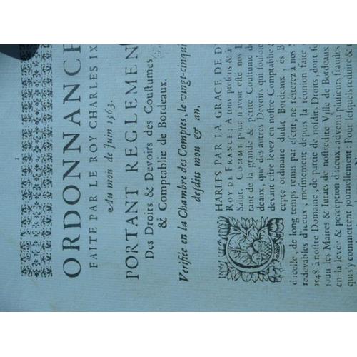 Collection Des Ordonnances Royales - Reproduction Ordonnance Celèbre N°4 Du 03 Octobre 1659 Contre Les Femmes Et Les Filles Cachant Leur Grossesse- - Publicité -27