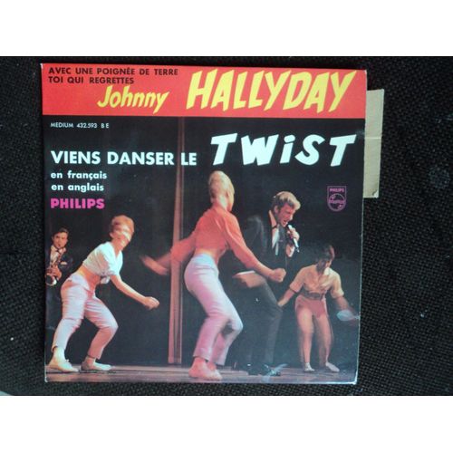 Johnny Hallyday "Viens Danser Le Twist + 3 " Languette