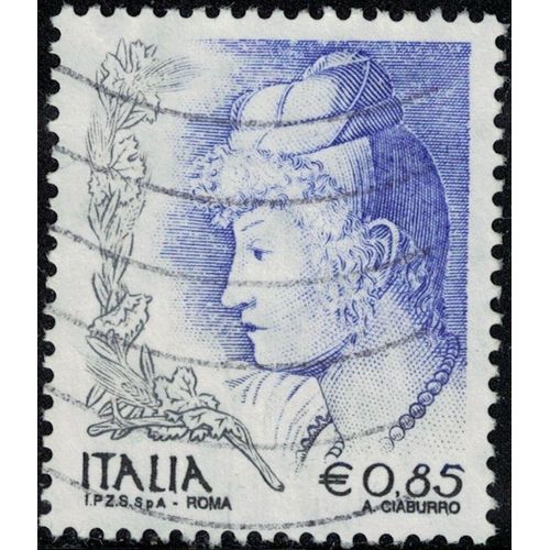 Italie 2004 Oblitéré Used Tête De Femme Women In Art La Femme Dans L'art Su