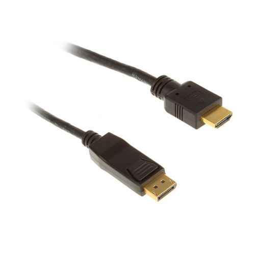 Inline Displayport Zu Hdmi Konverter Kabel, Schwarz - 2m