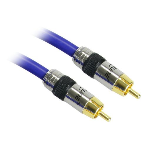 Inline Cinch Kabel Audio, Vergoldete Stecker, 1x Cinch - 2m