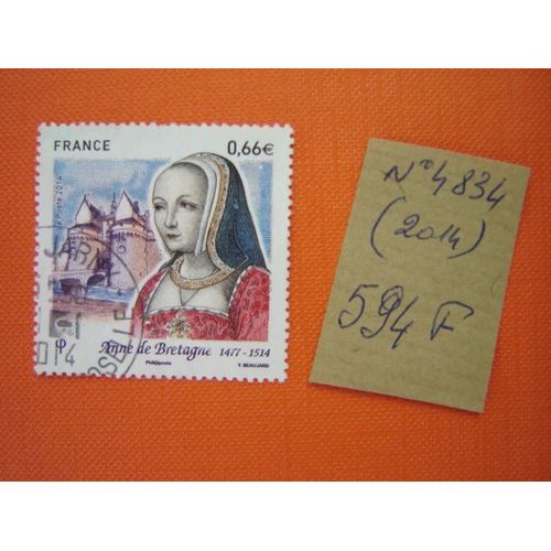 Ad 594 G // Timbre Oblitere France N°4834 (2014) Anne De Bretagne