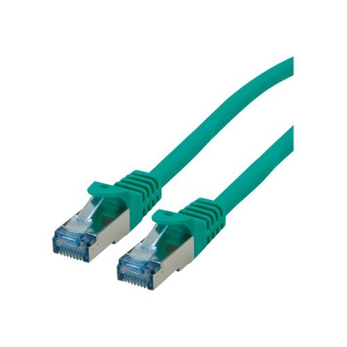 Roline - Cordon de raccordement - RJ-45 (M) pour RJ-45 (M) - 50 cm - SFTP - CAT 6a - vert