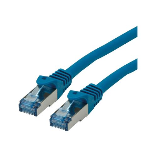 Roline - Cordon de raccordement - RJ-45 (M) pour RJ-45 (M) - 30 cm - SFTP - CAT 6a - bleu