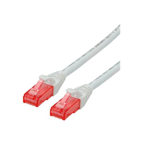 Roline - Cordon de raccordement - RJ-45 (M) pour RJ-45 (M) - 50 cm - UTP - CAT 6 - sans halogène, moulé, bloqué - blanc