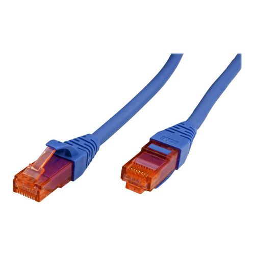 Roline - Cordon de raccordement - RJ-45 (M) pour RJ-45 (M) - 30 cm - UTP - CAT 6 - sans halogène, moulé, bloqué - bleu