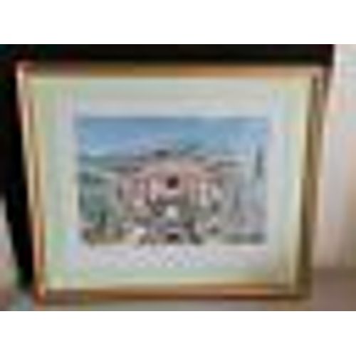 Lithographie "Villa Ephrussi De Rothschild A Saint Jean Cap Ferrat" Signé Grimoin