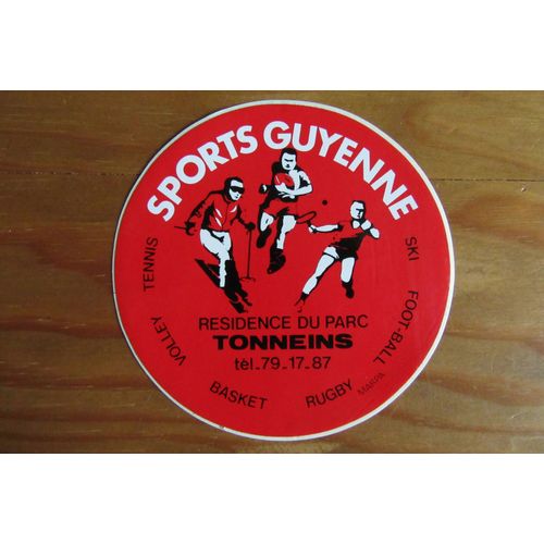 Autocollant - Sticker Sports Guyenne À Tonneins