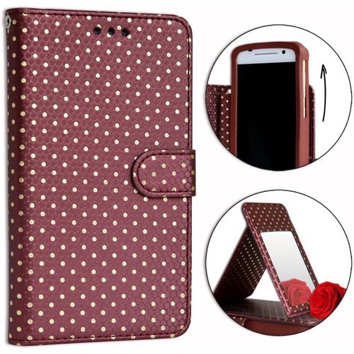 Housse Folio Pour Nokia 1.4 Format Portefeuille Éco-Cuir - Double Clapet Intérieur Porte Cartes - Marron
