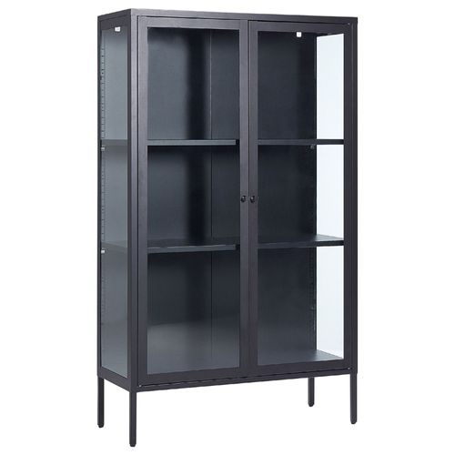 Armoire À Vitrine En Acier Noir
