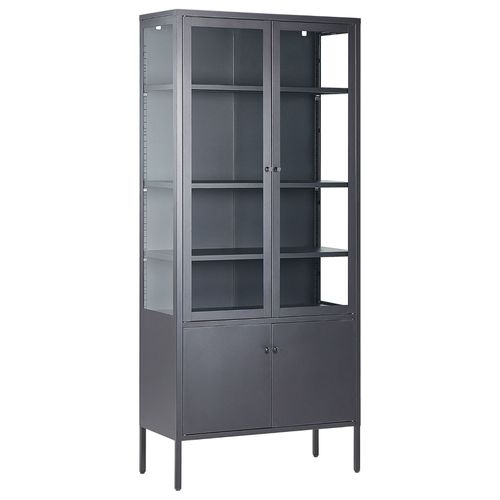 Armoire À Vitrine En Acier Noir