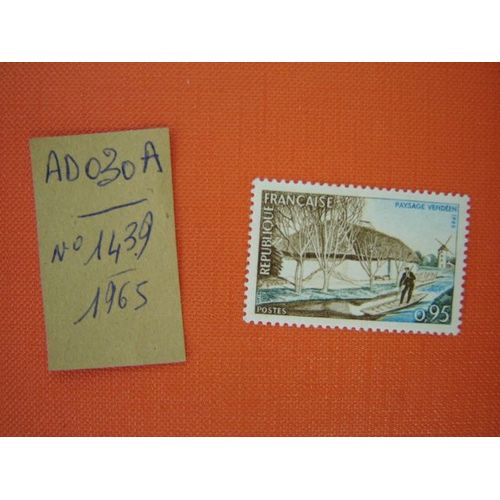 Ad 030 A // Timbre Neuf France N° 1439 (1965) "Paysage Vendéen