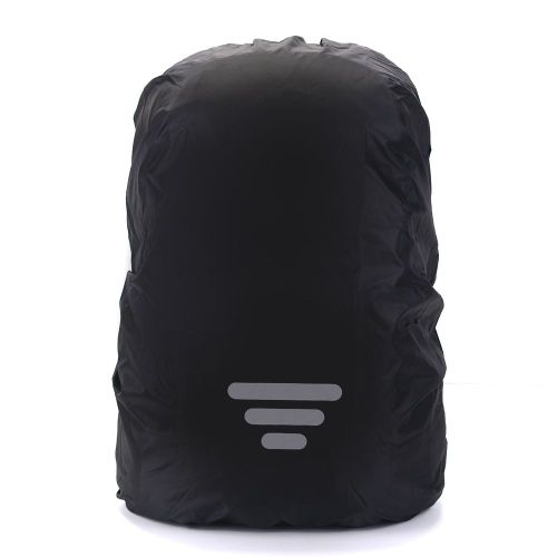 Housse De Pluie Pour Sac À Dos Avec Bande Réfléchissante Le Noir