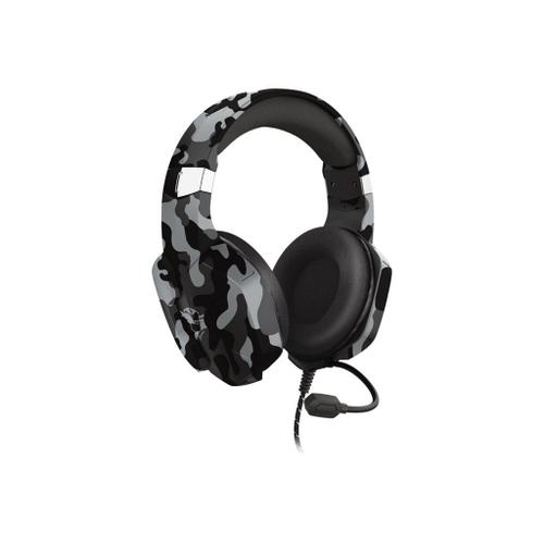 Trust GXT 323K Carus - Micro-casque - circum-aural - filaire - jack 3,5mm - camo noir