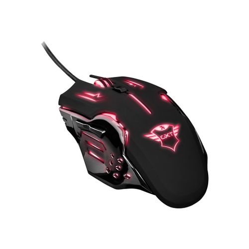 Trust GXT 108 Rava Illuminated Gaming - Souris - droitiers et gauchers - optique - 6 boutons - filaire - USB
