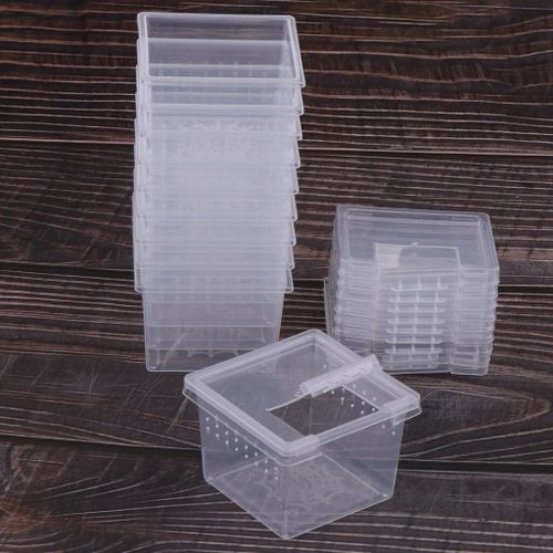 Boîte D'alimentation 10x Pour Reptiles, Cage À Couver, Réservoir D'élevage, Vivarium Terrarium, Insectes, Boîte D'élevage, Alimentation Bo Bony2890