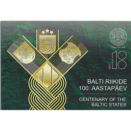 2 Euros Estonie 2018: Indépendance Des Pays Baltes- Bu Coincard