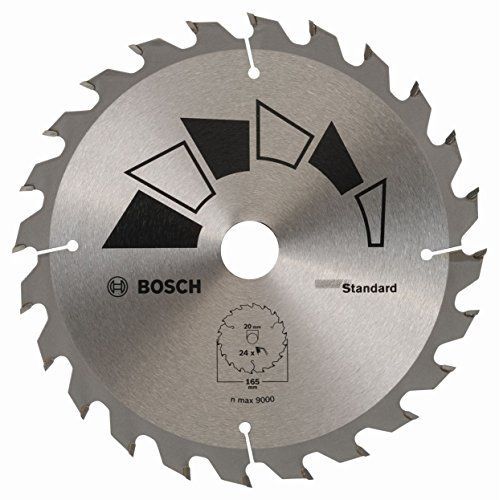 Lame coupe rapide et grossière BOSCH 165 mm 24 dents scie circulaire standard