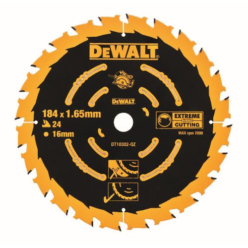 DeWALT Lame de scie circulaire 184 x 16 mm / 24 Z - DT10302-QZ