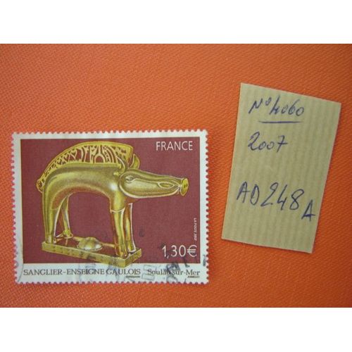 Ad 248 A // Timbre Obliteres N° 4060 (2007) Soulac-Sur-Mer "Sanglier Enseigne Gaulois