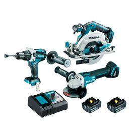 Makita Ensemble de 3 machines 18 V Li-Ion 5 Ah (DHP481 + DGA506 + DHS680) Makita DLX3095PTJ