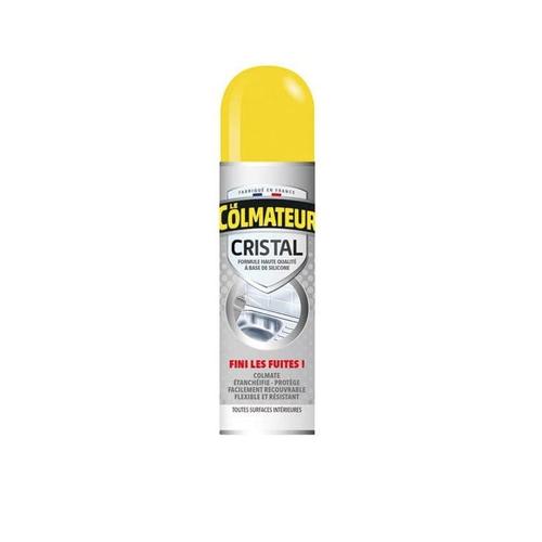 DHAZE LE COLMATEUR " CRISTAL " 3800420403224 COLMATE FUITE ETANCHEITE AEROSOL 250ML VITRE VERRE BAIN CUISINE SPRAY BRICOLAGE RENOVATION REPARER PRO COMASOUND KARTEL CSK ONLINE