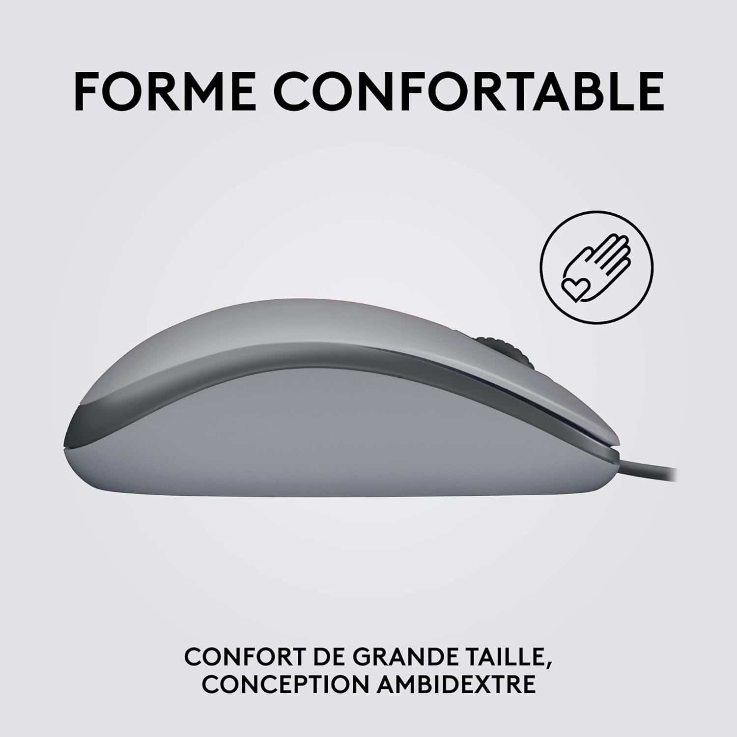 Gris Gris M110 Souris Filaire USB Boutons Silencieux Taille ... - 5