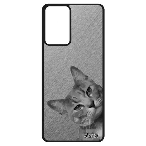 Coque Chat Samsung Galaxy A52 Silicone Felin Animal Effet Telephone Design Dessin Motif Animaux Lol Cat Gris Chaton Smartphone