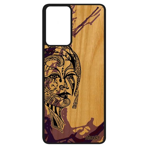 Coque Pour Samsung Galaxy A52 Bois Silicone Femme Violet Fee Fille Dessin Animal Couleur Ethnique Portable Tribal Housse Art Azteque