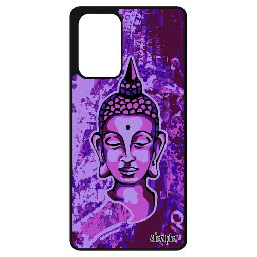 Coque Silicone Bouddha Telephone Pour Samsung Galaxy A72 Violet Housse Dessin Journal Rigide Inde Portrait Portable Bouddhisme Tibet