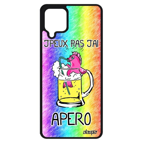 Coque Rigide Samsung Galaxy A12 Silicone Jpeux Pas J'ai Apero Bourré Souple Vert Unique Biere Poisson Etui Drole Comique Antichoc De